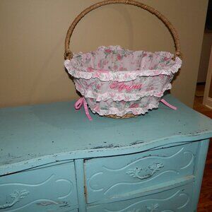 Pottery Barn Kids Loveshackfancy Easter Basket Liner "Armora" Size L (R-11)